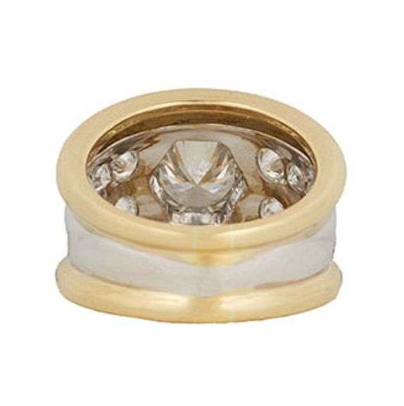 2.50ctw Round Diamond Double Row Statement Band Ring in 18K