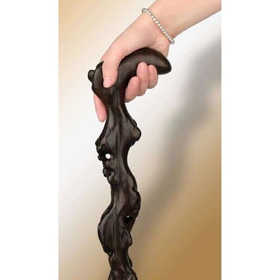 Hand-Carved Bahu Wood Walking Cane