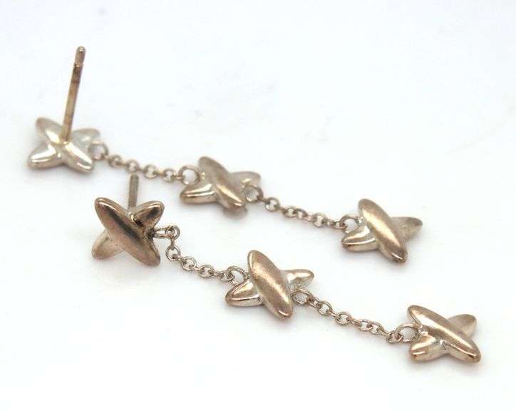 Tiffany & Co signature X silver earrings