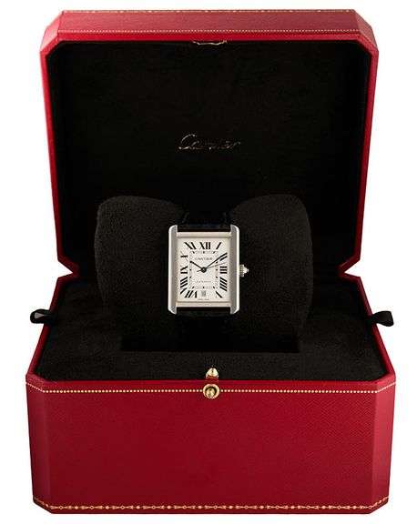 Cartier Tank Solo XL 3800, 31 X 41mm, Leather Band, Stainless Steel Men’s Watch
