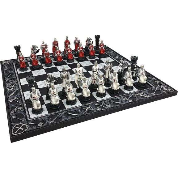Medieval Crusades Knights Chess Set