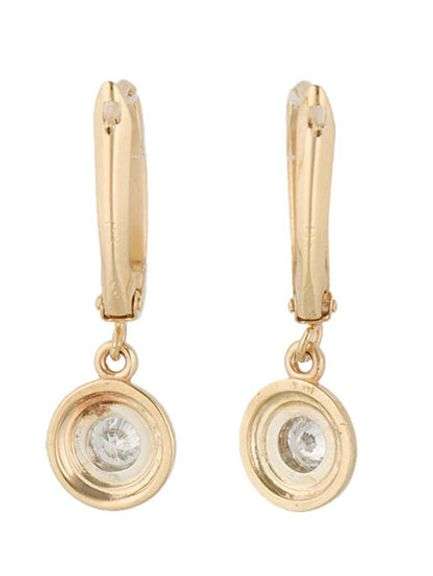 0.50ctw Round Diamond Bezel Set Drop Earrings in 14K