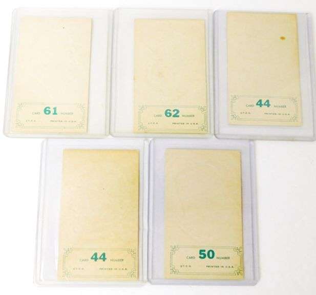 5 Topps 1965 Gold Embossed Baseball Cards