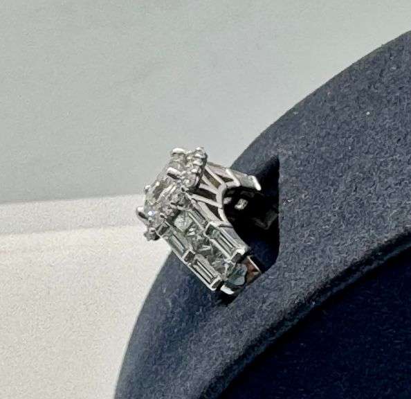 14K White Gold Princess Cut Diamond Ring