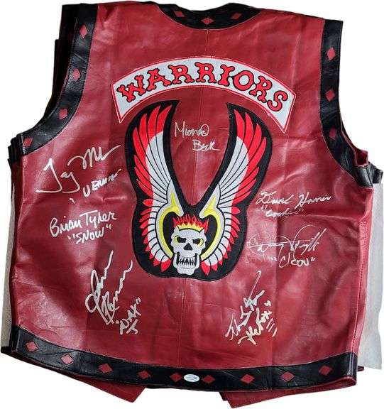 The Warriors Movie Cast Autographed Leather Vest Exact Proof