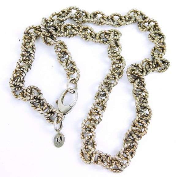 Carolyn Pollack Relios Sterling Cable Link Rope Necklace