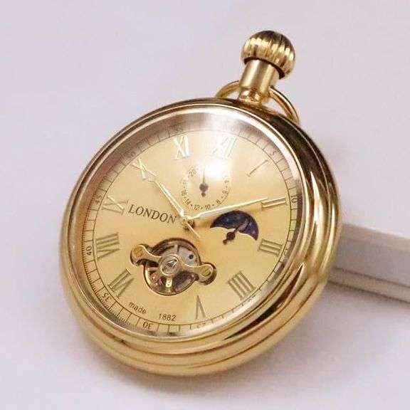 Full Copper Mechanical Pocket Watch