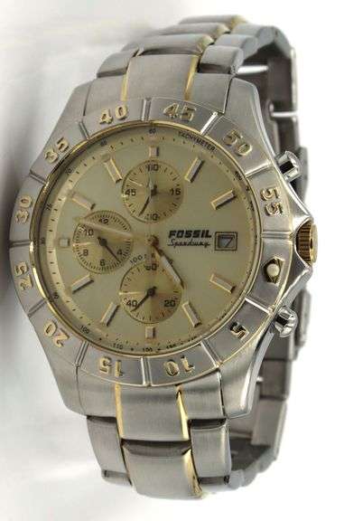 Fossil Chronograph 2 tone watch