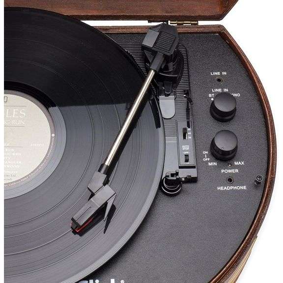 Wooden Suitcase Turntable Record Player