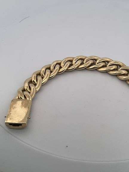 CERTIFIED 14K YELLOW GOLD MIAMI CUBAN LINK DIAMOND BRACELET