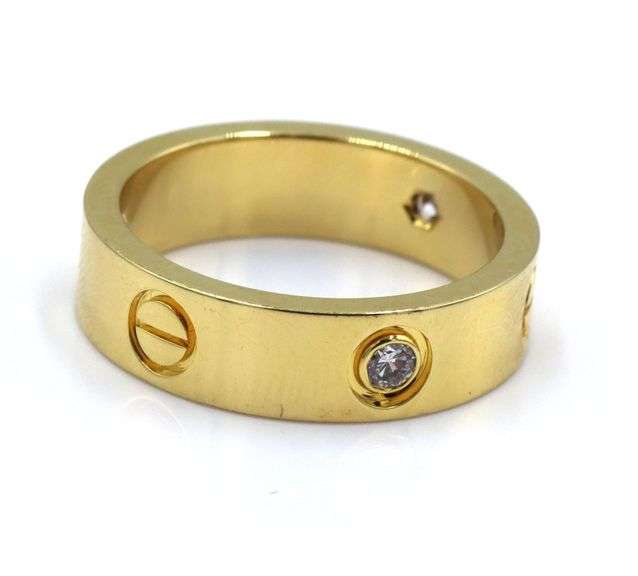 Gold stainless steel love band