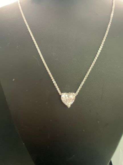 CERTIFIED BRAND NEW 14K WHITE GOLD DIAMOND NECKLACE