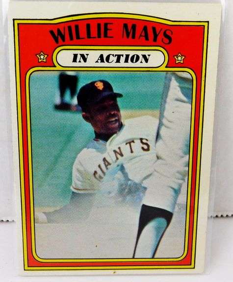 Willie Mays in Action Topps Baseball Card