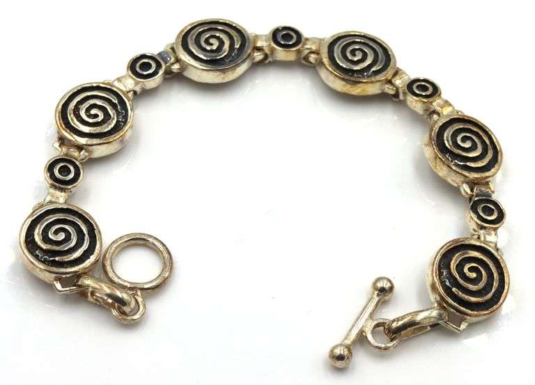 Vintage 925 sterling silver Mexican link bracelet