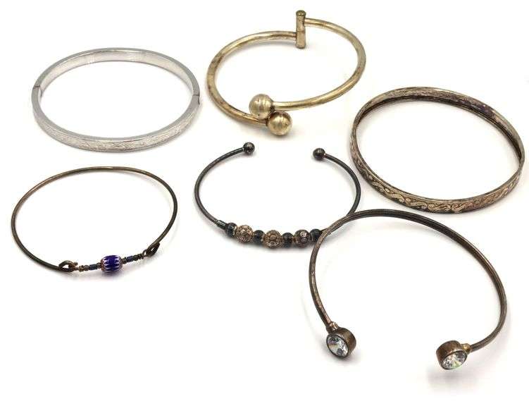 Vintage 925 sterling silver group lot of bangles