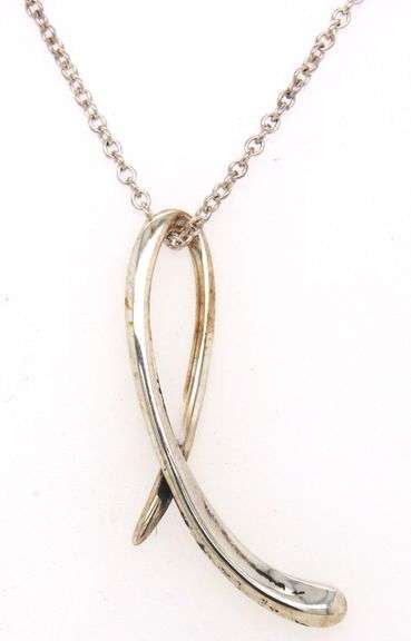 Tiffany & Co L initial pendant on chain