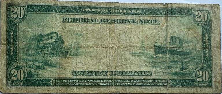 $20 Series of 1914 Boston Fed Res Note.