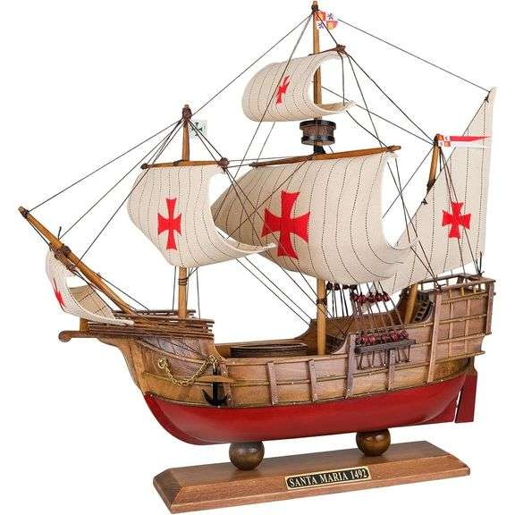 Wooden Model Ship Santa Maria 1492 Fully Assembled