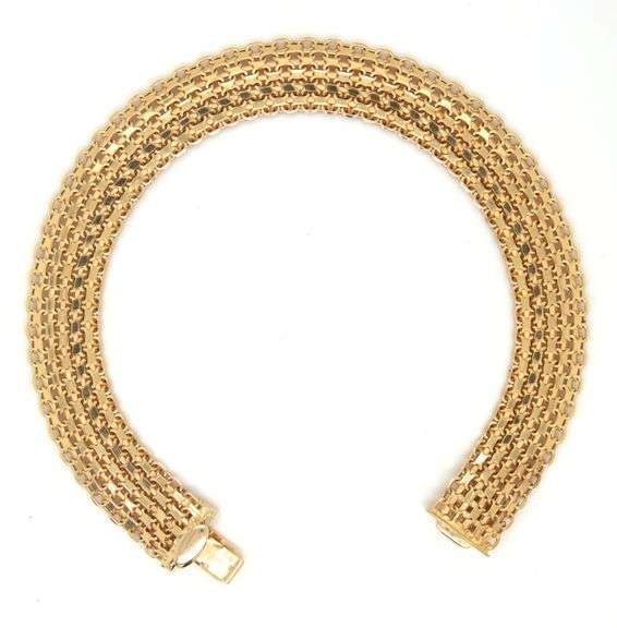 Italian Made 14K YG Mesh Style Bracelet