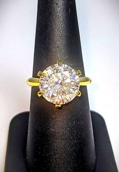 adies Sparkling Large 5 Ct Bright White Simulated Lab Diamond Solitaire Ring