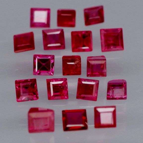 Top blood red! VS to SI clarity! Heated only 2.40ct Ruby set!!!