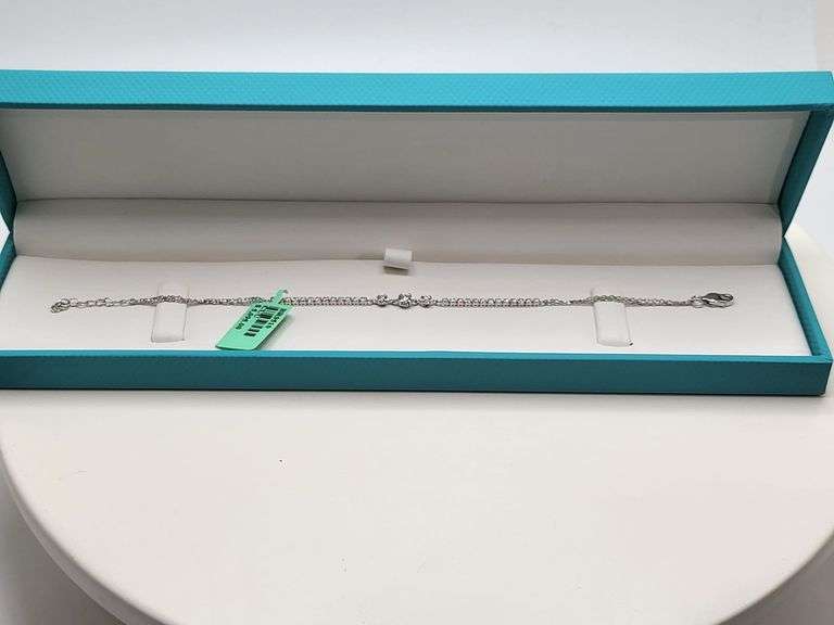 18K White Gold Adjustable Diamond Bracelet