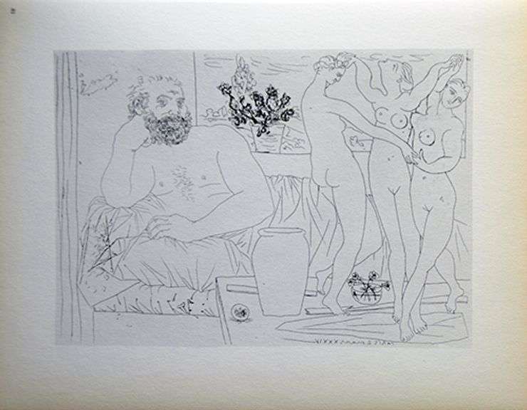 PABLO PICASSO, SCULPTOR AND THREE FEMALE DANCERS