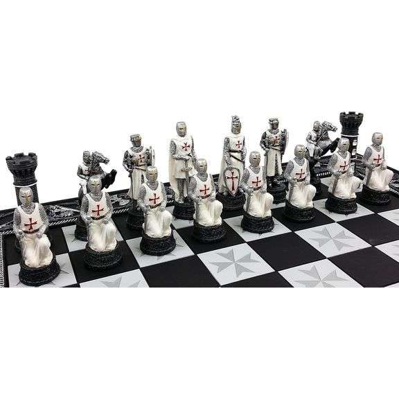 Medieval Crusades Knights Chess Set