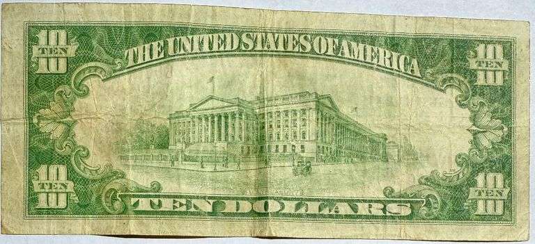 Scarce $10 Citizens Natl Bank New Lexington Ohio Series 1929 National.