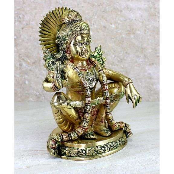 Brass Ayyappa Swamy Hindu Deity