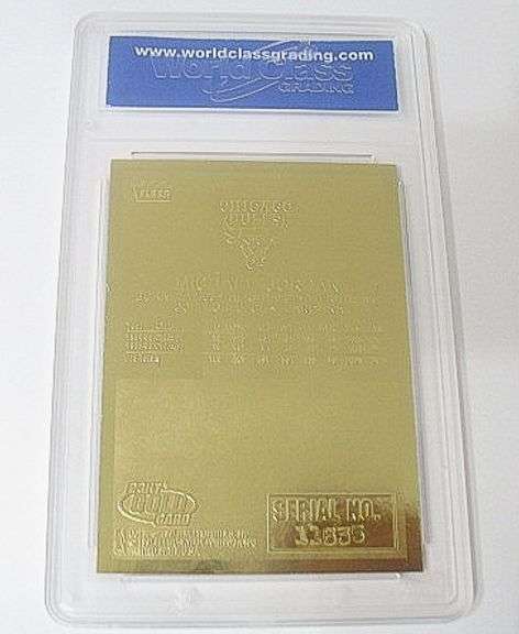 1998 FLEER 23KT GOLD MICHAEL JORDON *1986 ROOKIE*  SIGNATURE SERIES, 10 GEM-MT