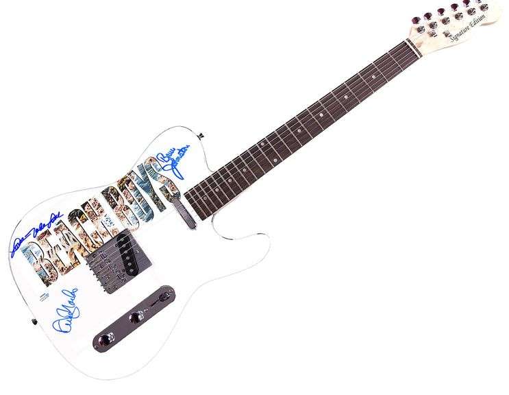The Beach Boys Johnston Marks Mike Love Signed Graphics Guitar Exact Proof ACOA