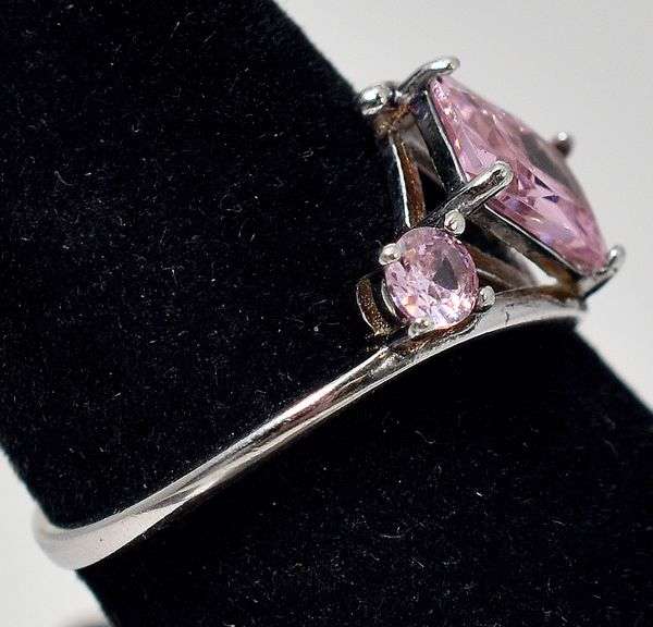 Pink Topaz Gemstone Ring in Sterling Silver