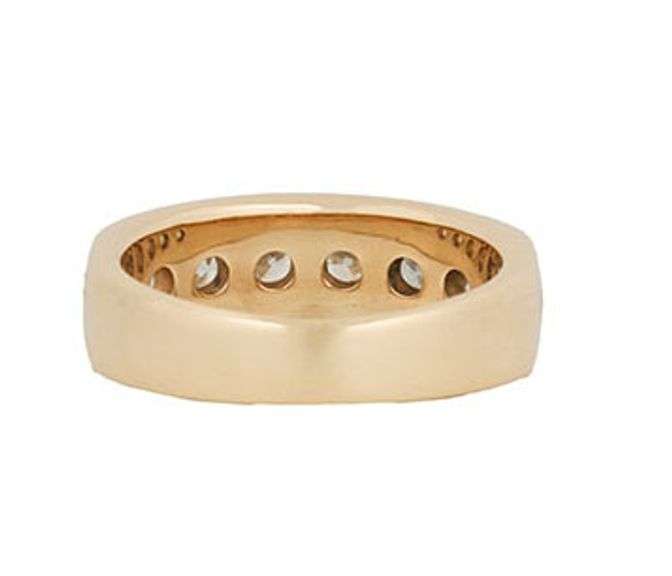Gents 2.00ctw Round Diamond Channel Set Band Ring in 14K
