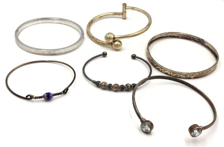 Vintage 925 sterling silver group lot of bangles