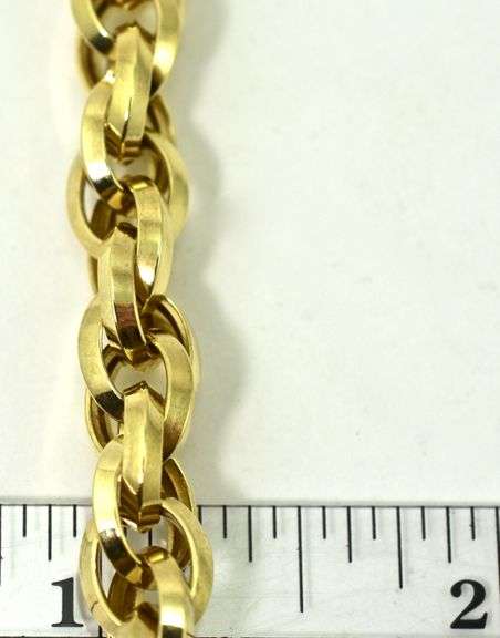 Italian-Made 18K Yellow Gold Interlocking Ovals Bracelet