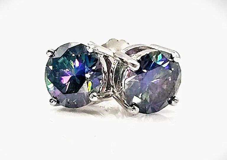 4 Ctw Russian Color Change Lab Created Alexandrite Earrings