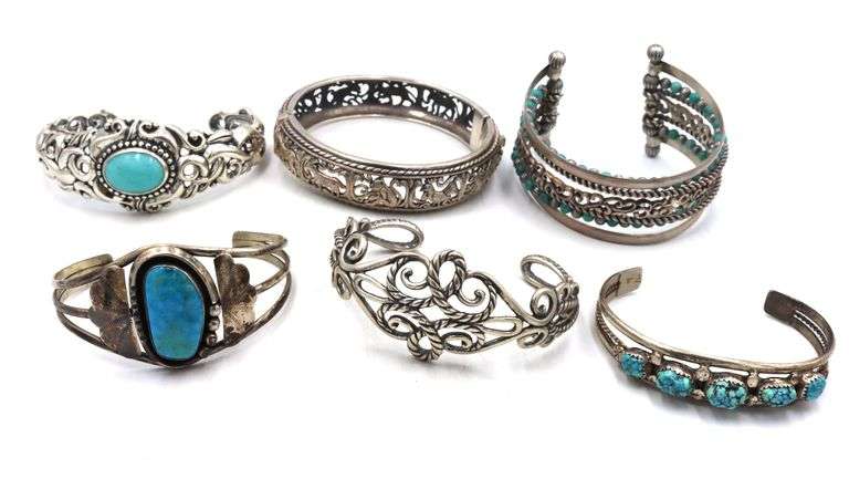 925 Sterling Silver Vintage Cuff Lot