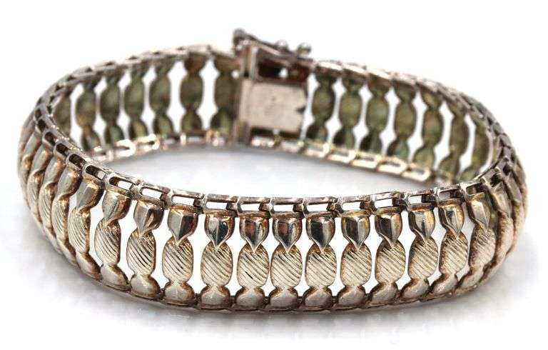 Lot of 2 vintage 925 sterling silver bracelets