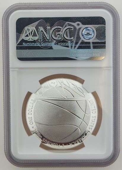 2020 Silver Dollar Basketball Hall Of Fame, NGC PF 70 Ultra Cameo
