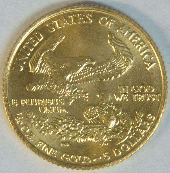 Superb pristine Gem BU 1986 (Roman Numerals) $5 Gold Eagle
