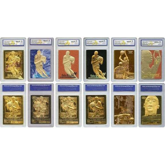 6 Kobe Bryant Rookie Gold Leaf Card Set Mint 10