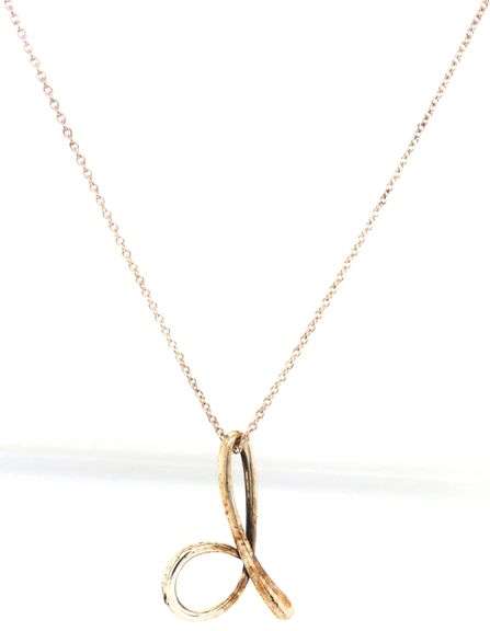 Tiffany & Co D initial pendant on chain