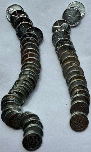 Roll of BU 1943 Steel Cents