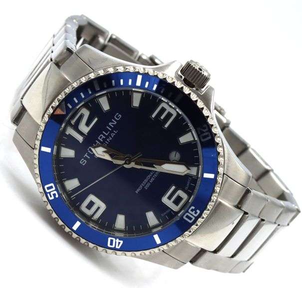Stuhrling blue dial men's watch