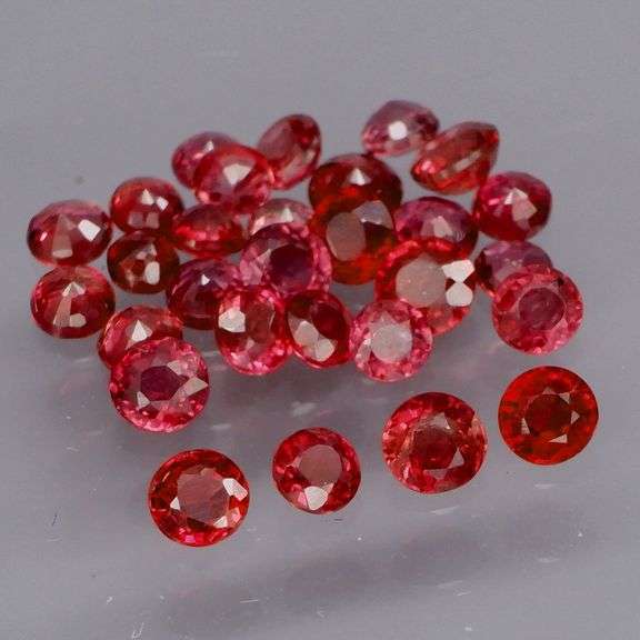 Untreated! Rare color! 2.34ct Imperial red Sapphire set!!!