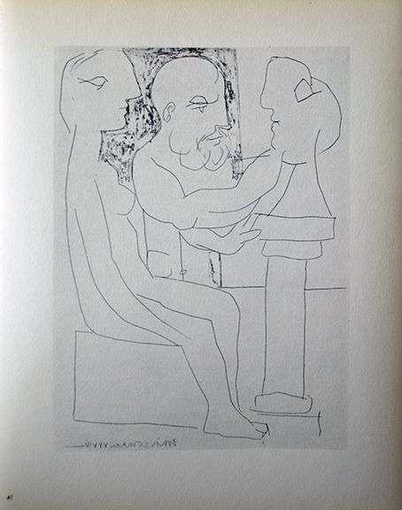 PABLO PICASSO, SCULPTOR WORKING FROM A MODEL
