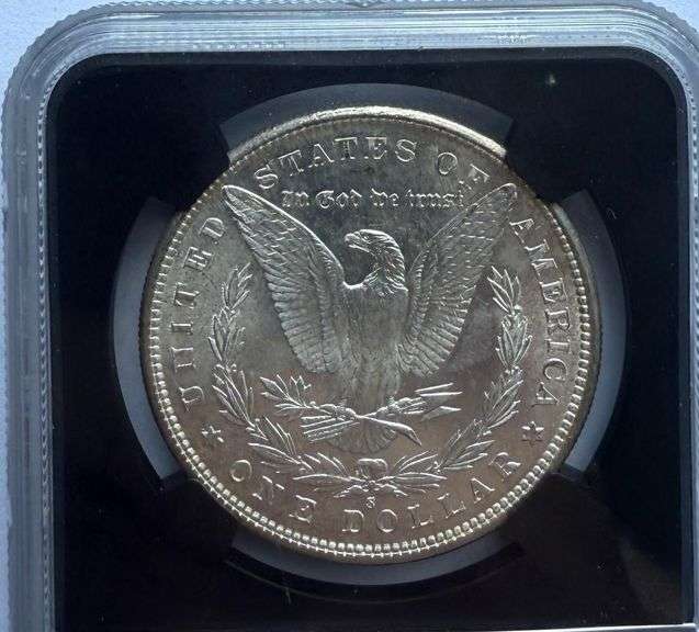 1881 S NGC MS 64 Morgan Dollar.With Original Bag Fragment