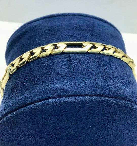 14K Yellow Gold Figaro Link Bracelet