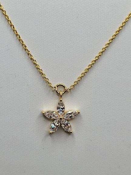 1.66 ctw F, VVS1 lab grown diamond with 18" 14k gold pendent